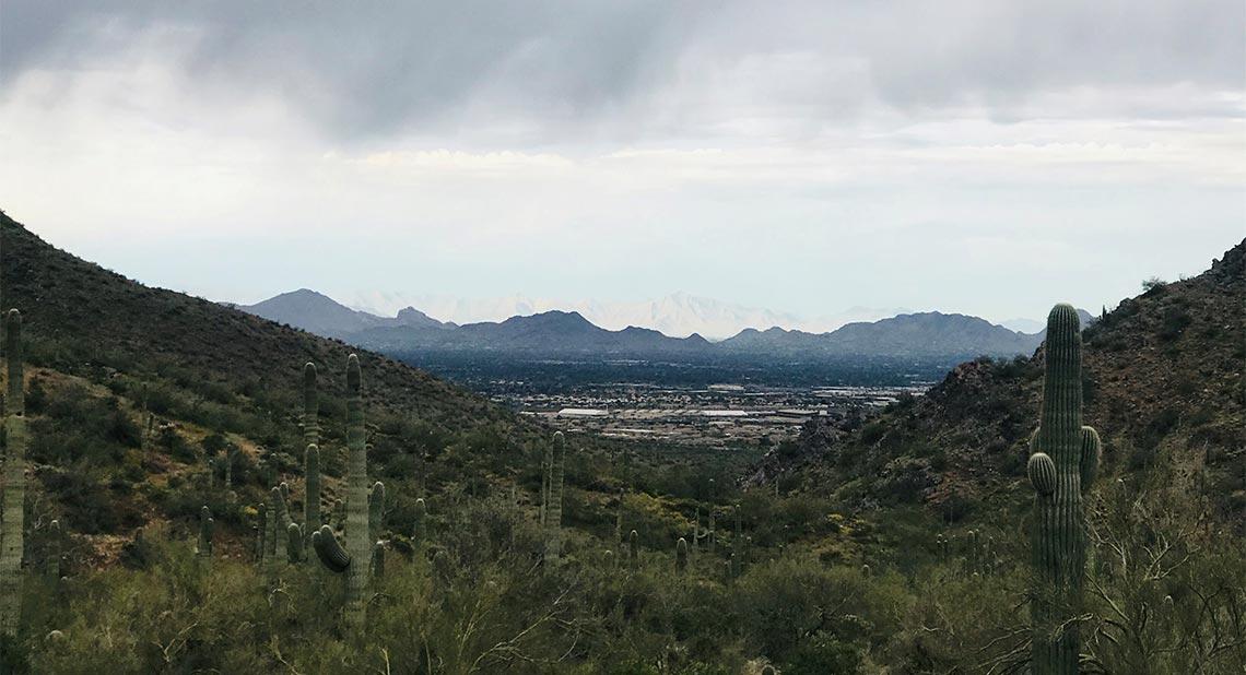 A view of downtown Phoenix from South Mountain